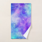 Espace de galaxie violet et bleu Abstrait (Serviette à main)