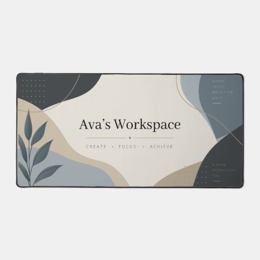 Espace de travail botanique minimal sur ardoise (Recto)