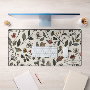 Espace de travail personnalisé à motif floral comp