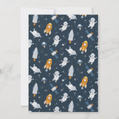 Espace Extérieur Baby Boy Shower Invitation (Dos)