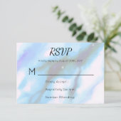 Espace extérieur marbré bleu Abstrait RSVP (Debout devant)