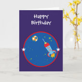 Espace extra-atmosphérique 1 Carte d'anniversaire (Fleur jaune)
