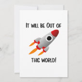 Espace extra-atmosphérique Anniversaire Invitation (Dos)