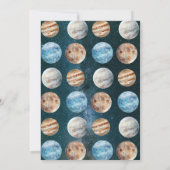 Espace extra-atmosphérique Anniversaire Invitation (Dos)