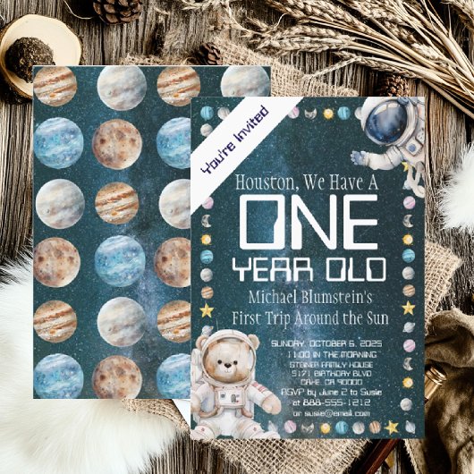 Espace extra-atmosphérique Anniversaire Invitation