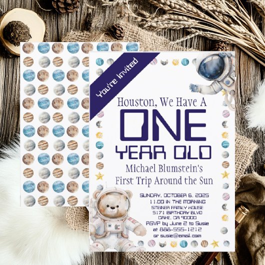 Espace extra-atmosphérique Anniversaire Invitation
