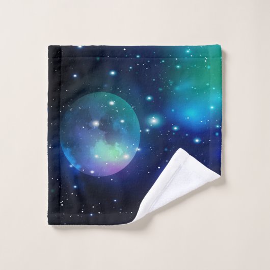Espace extra-atmosphérique et étoiles (Gant de toilette)