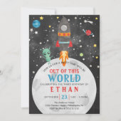 Espace extra-atmosphérique Invitation Anniversaire (Devant)