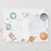 Espace extra-atmosphérique Invitation d'anniversai (Dos)