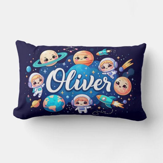 Espace Galaxy Oliver oreiller à lancer personnalis (Recto)