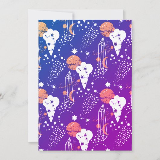 Espace | Invitation d'anniversaire (Dos)