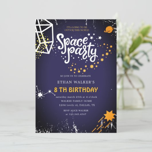 Espace | Invitation d'anniversaire (Debout devant)