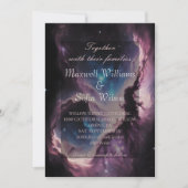 Espace Nebula Purple Galaxy Faire-part de mariage (Devant)