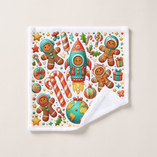 espace pain d'épices de Noël (Gant de toilette)