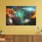 Espace Profond Belles Couleurs Espace Rayons Toile (Insitu(Salon))