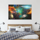 Espace Profond Belles Couleurs Espace Rayons Toile (Insitu(Chambre))