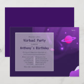 Espace Réalité virtuelle Invitation de fête d'anni (Devant / Derrière)