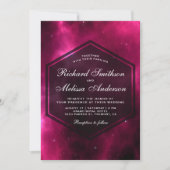 Espace rose chaud moderne Faire-part de mariage Ga (Devant)