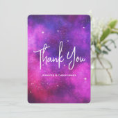 Espace rose et violet & Étoiles Faux Galaxy Merci (Debout devant)