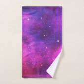 Espace rose & violet & Étoiles Faux Galaxy (Serviette à main)