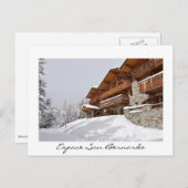 Espace San Bernardo White text briefkaart (Voorkant / Achterkant)