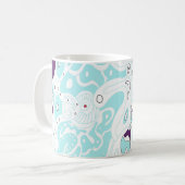 Espace Turquoise, Mug Art Abstrait (Devant gauche)
