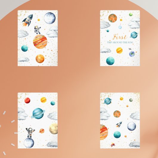 Espace Whimsical Aventure Enfants Mur Print Set