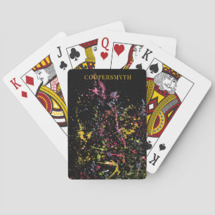 ESPACES DE PEINTURE ABSTRAITS AVEC CARTES DE JEU D