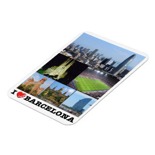 Espagne - Barcelone - I Love - Magnet