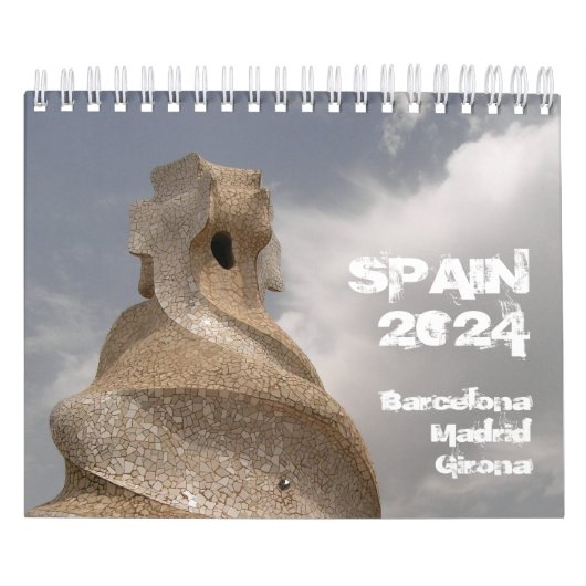 Espagne Barcelone Madrid Girona Calendrier 2024 (Protection)