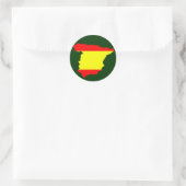 Espagne carte et drapeau - autocollant (Sac)