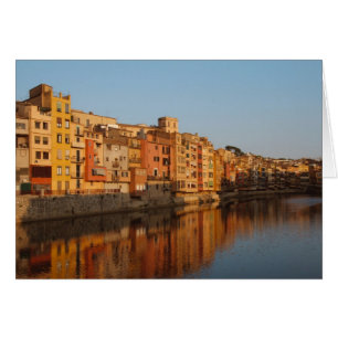 Espagne. Catalogne. Gérone. Maisons sur l'Onyar