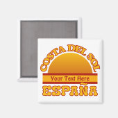 ESPAGNE Costa Del Sol aimant personnalisé (Recto/Verso)