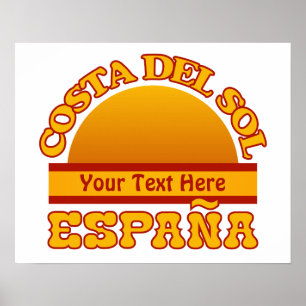 ESPAGNE Costa Del Sol poster personnalisé