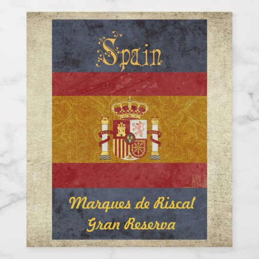 Espagne Étiquette du vin (Étiquettes simples)