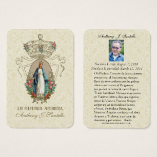 Espagne Funérailles catholique Vierge Marie Prière