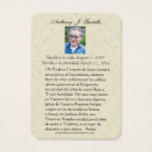 Espagne Funérailles catholique Vierge Marie Prière (Dos)