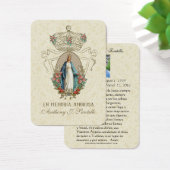 Espagne Funérailles catholique Vierge Marie Prière (Bureau)