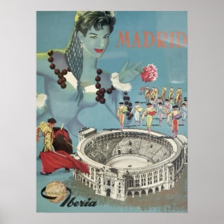 Espagne - Madrid Poster Vintage voyage