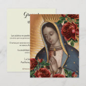 Espagne : Merci de la carte sainte Sympathie funér (Devant / Derrière)