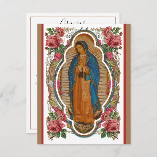 Espagne : Merci de la carte sainte Sympathie funér (Devant / Derrière)