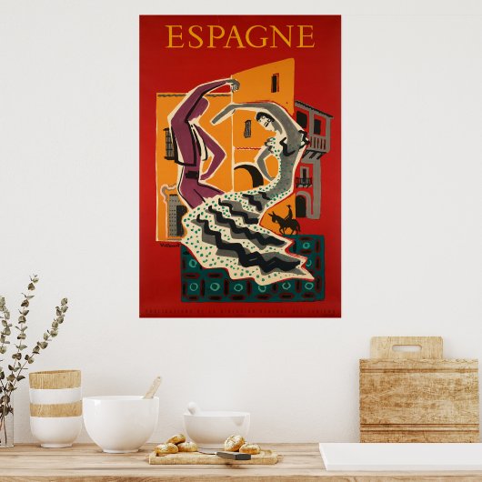 Espagne, Poster Voyage (Cuisine)