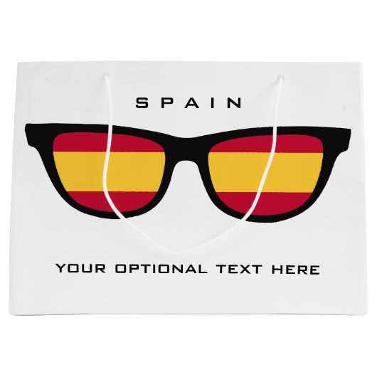 Espagne Shades texte personnalisé et sac cadeau co (Devant)