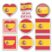 Espagne stickers & drapeau espagnol, Coeur /sport  (Devant)
