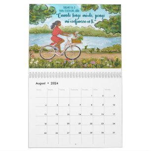 Espagnol 2024 Année Texte Ps 56:3 Calendrier