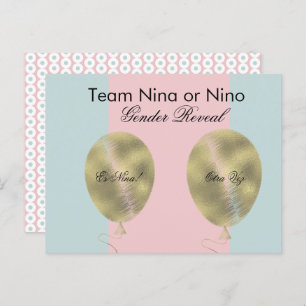 Espagnol Bébé Genre Révéler do-it-yourself Cartes 