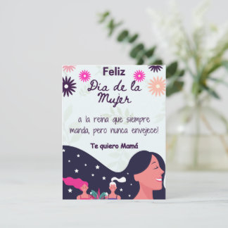 Espagnol - Carte de Fête des Femmes à ma mère,
