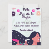 Espagnol - Carte de fête des femmes joyeuse à mama (Devant)