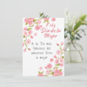 Espagnol - Carte Jour des Femmes Tante Happy (Debout devant)