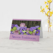 espagnol Carte Sympathie, sincas condolencias (Fleur jaune)